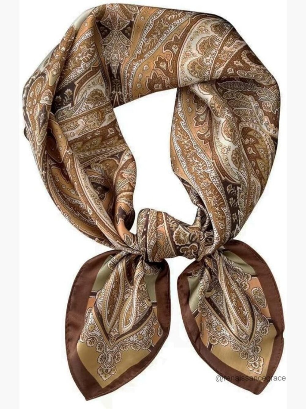 Lightweight Satin Silk Feeling Scarf 27x27 Inch Multi-Purpose Accessory